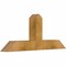 Ekena Millwork Portland Rough Sawn Timber Gable Bracket, Western Red Cedar, 36"W x 15"H x 4"D x 4"F, 10/12 Pitch GBW036X15X0404POR00RWR - alternate 3